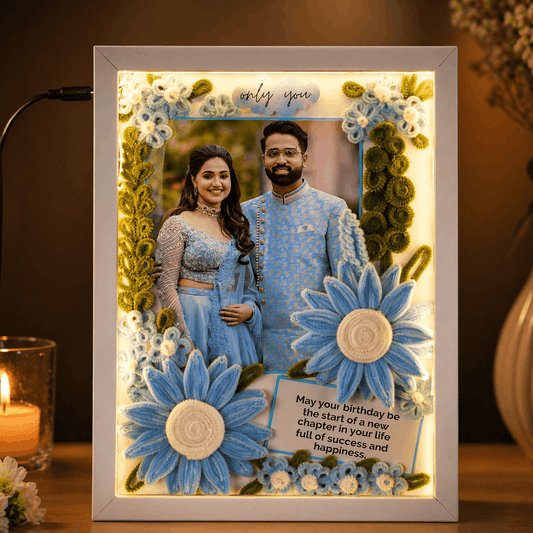 Floral LED Birthday Photo Frame