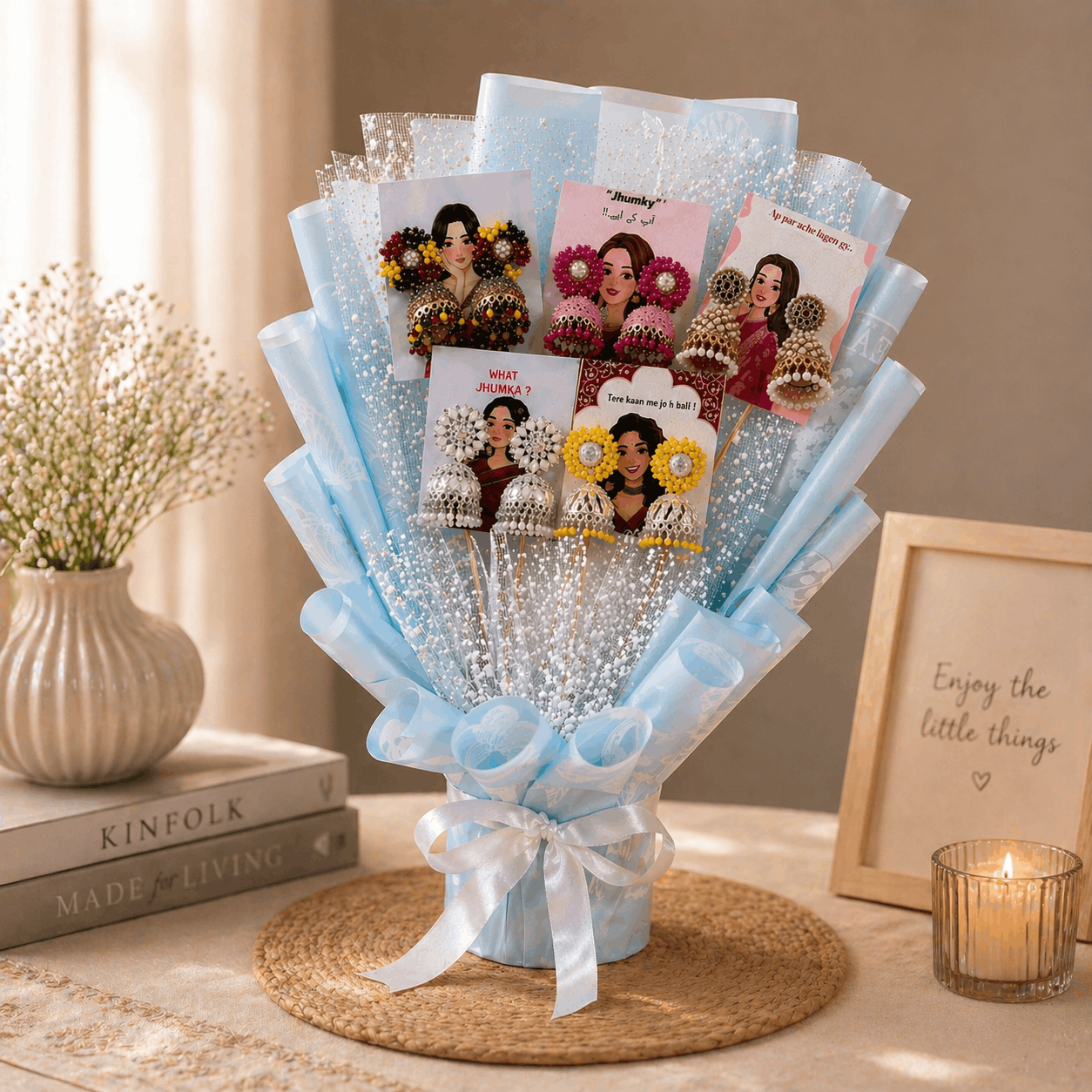 Royal Jhumka Bouquet Gift Set