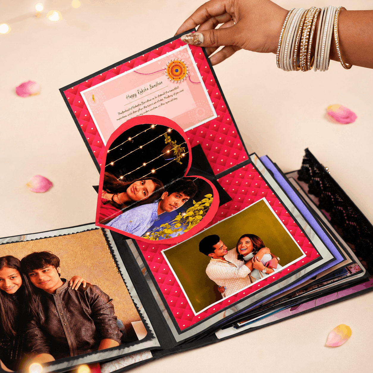 "Burn & Reveal Rakhi" Personalized Photo Album