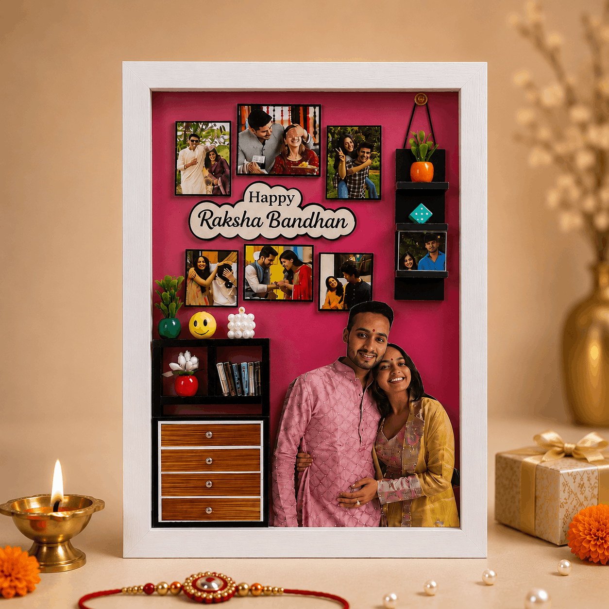 Personalized Raksha Bandhan LED Photo Frame