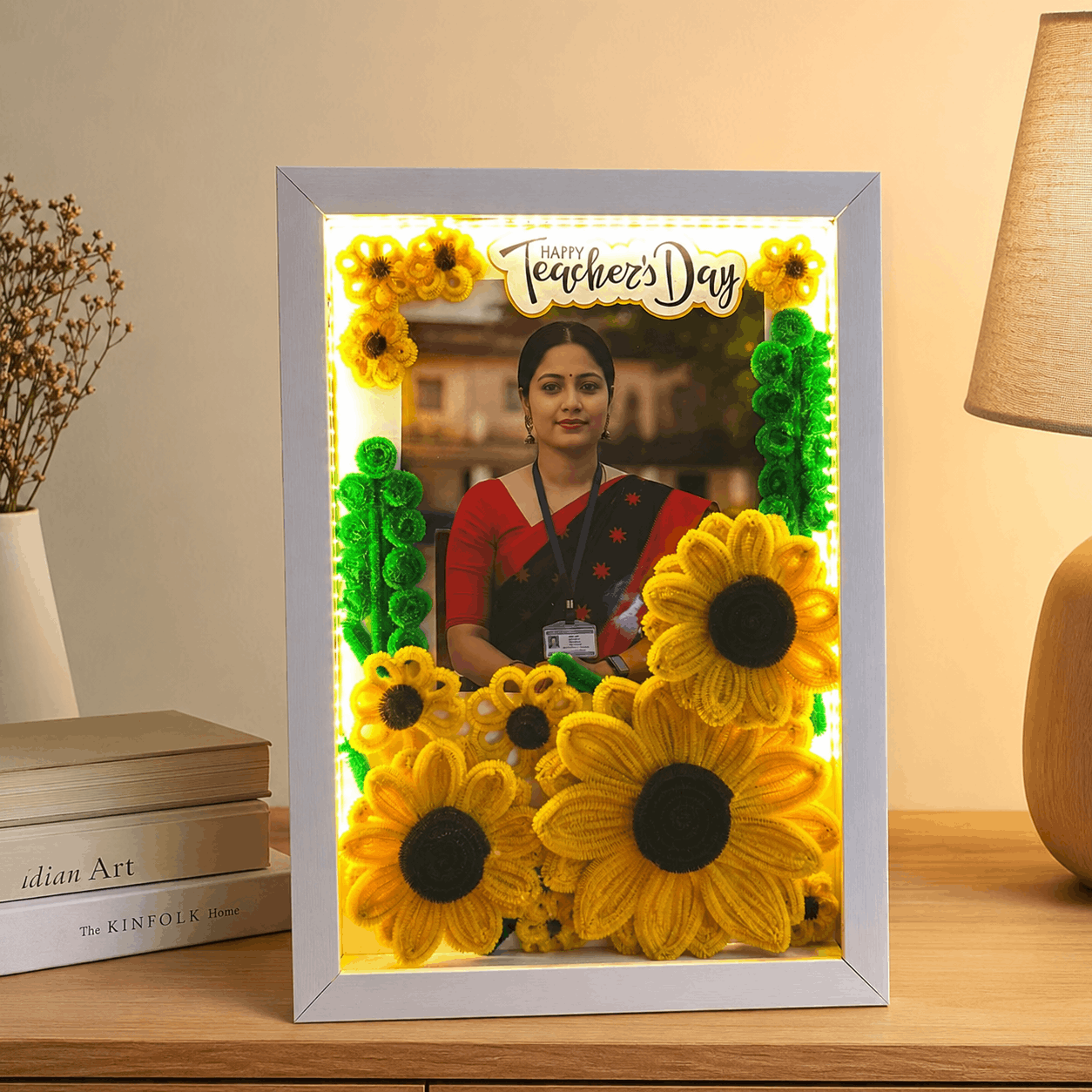 Beautiful Floral Frame For Teacher's Day