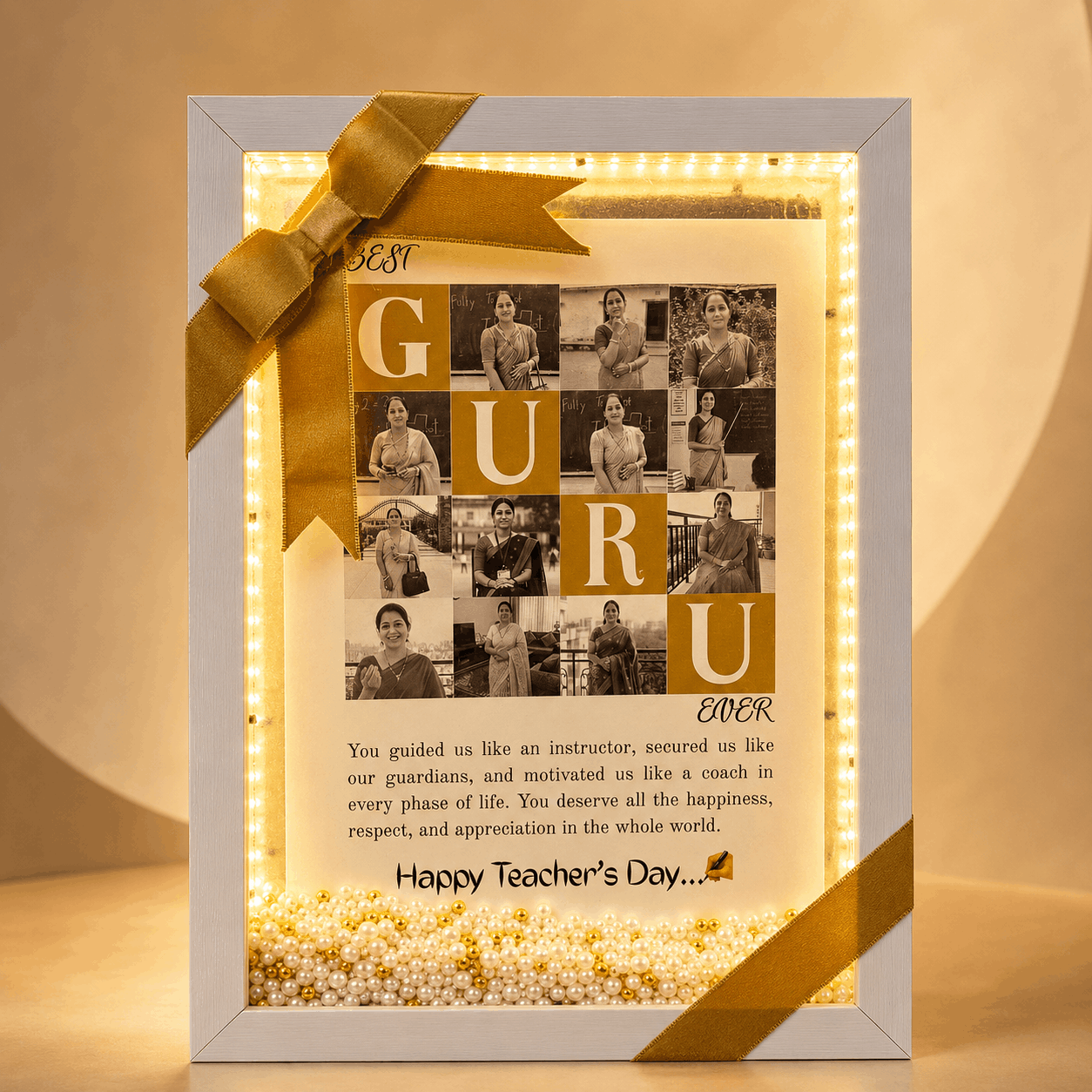 Teacher's Day LED Floating Pearl Frame