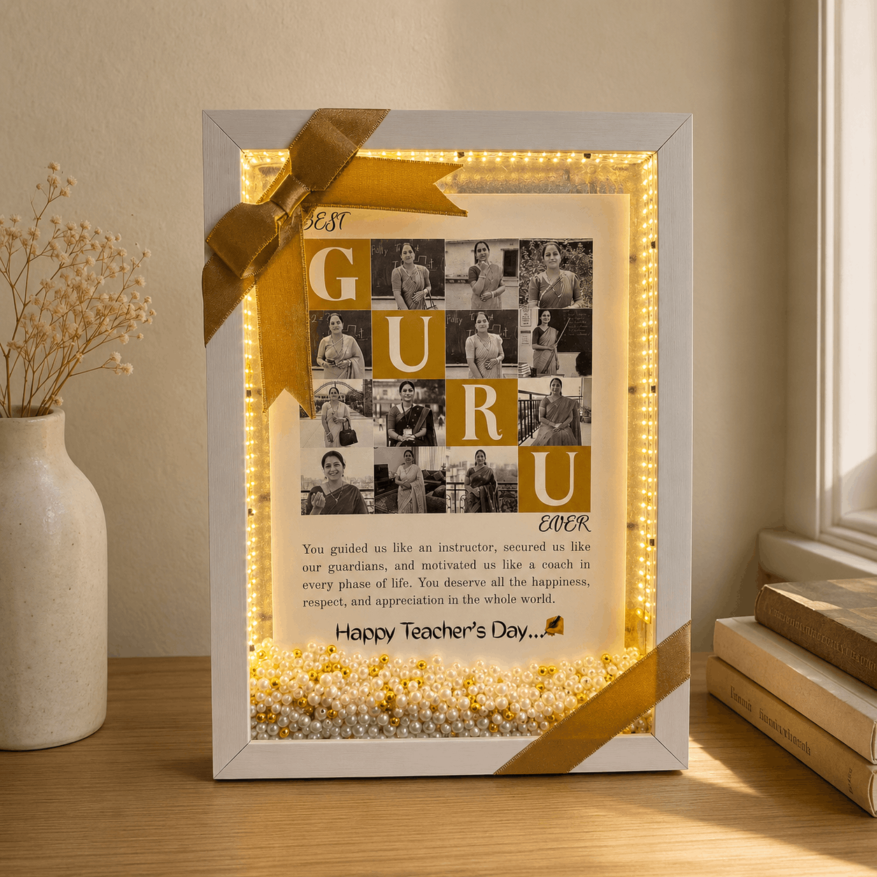 Teacher's Day LED Floating Pearl Frame