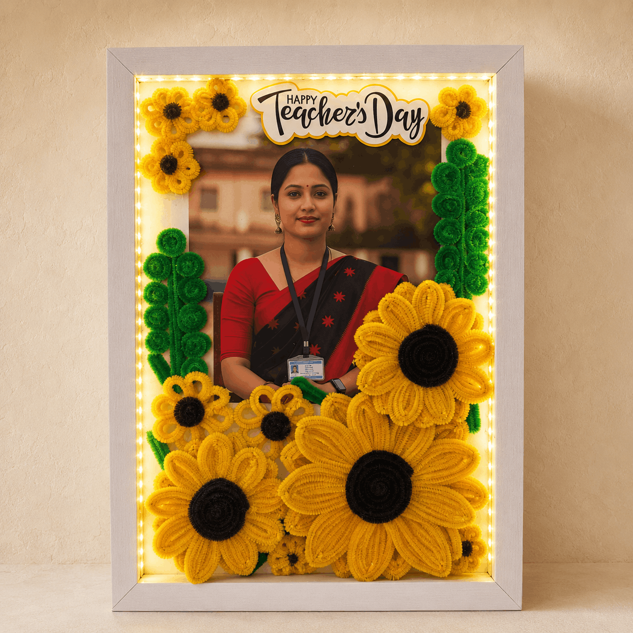 Beautiful Floral Frame For Teacher's Day