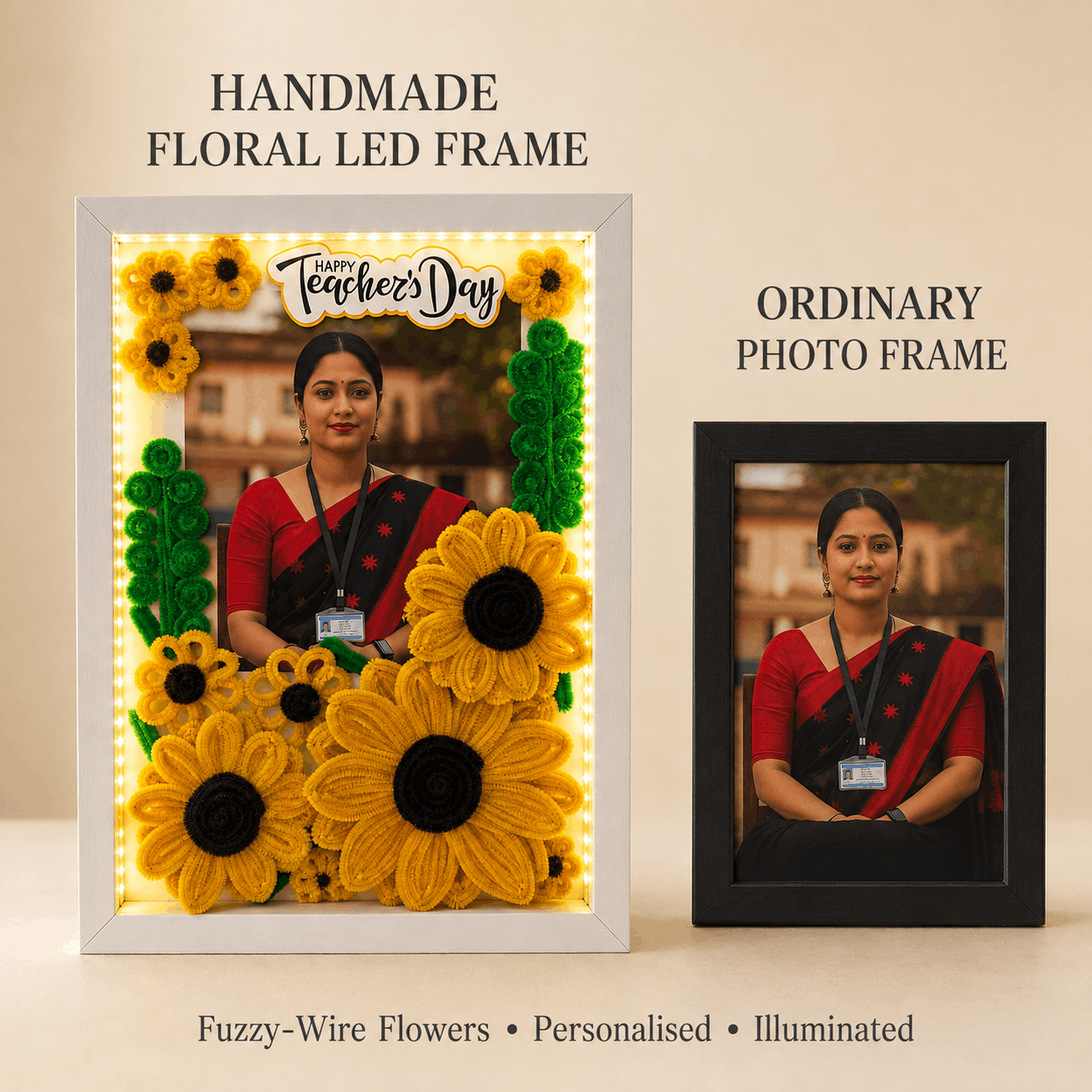Beautiful Floral Frame For Teacher's Day