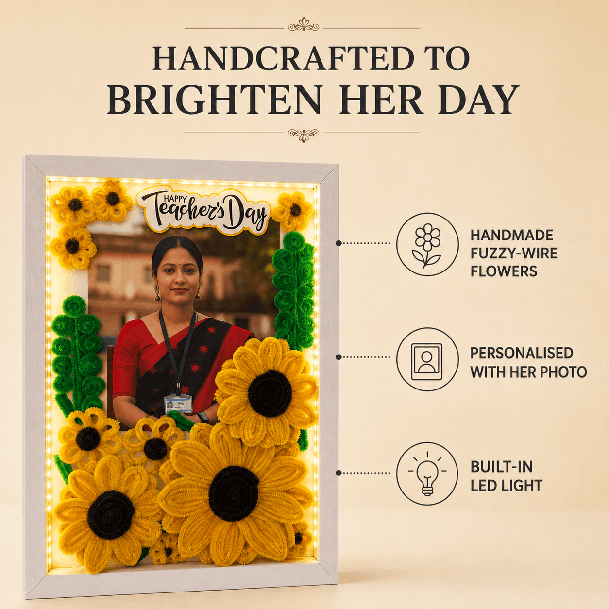 Beautiful Floral Frame For Teacher's Day