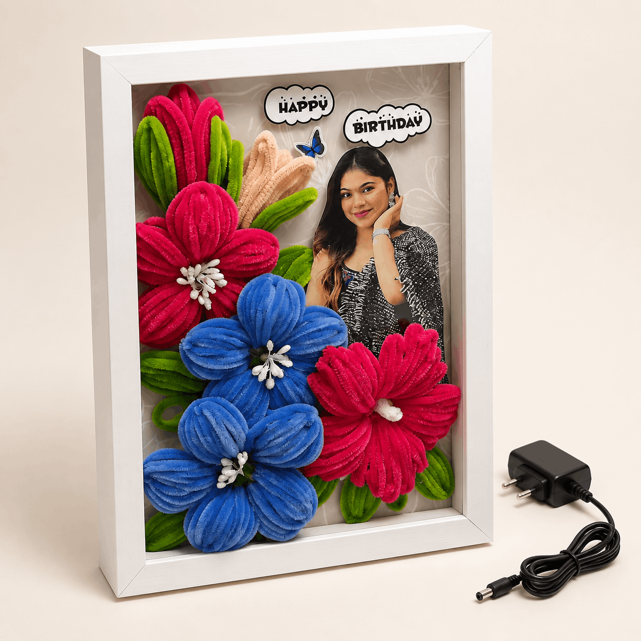 Personalised LED Flower Frame For Birthday