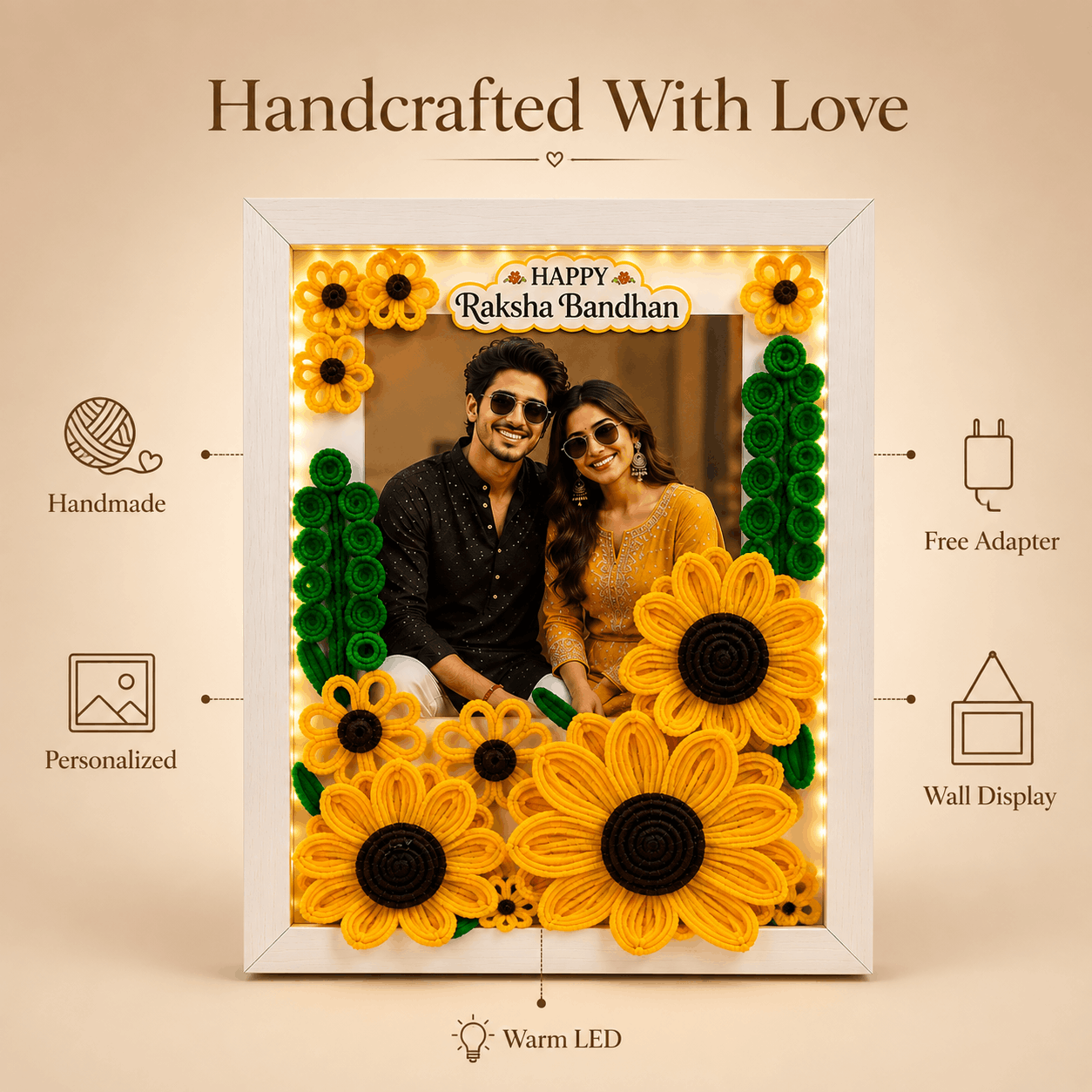 Beautiful Floral Frame For Raksha Bandhan