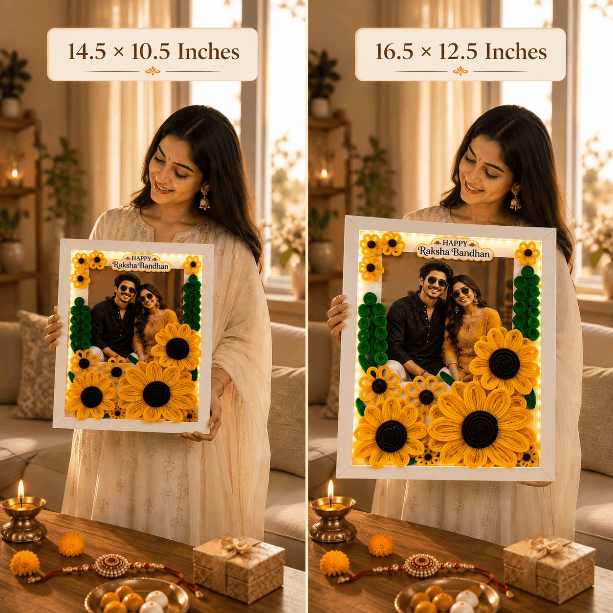 Beautiful Floral Frame For Raksha Bandhan