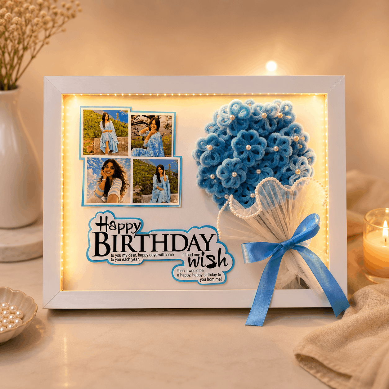 Happy Birthday LED Photo Frame