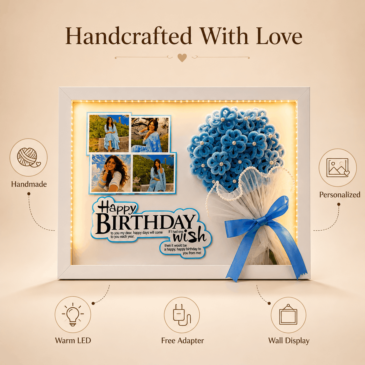 Happy Birthday LED Photo Frame