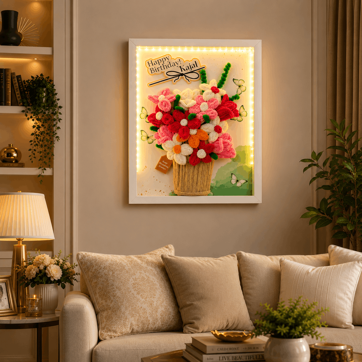 Handmade Light-Up Floral Frame