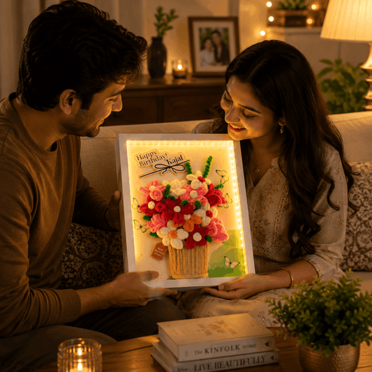 Handmade Light-Up Floral Frame
