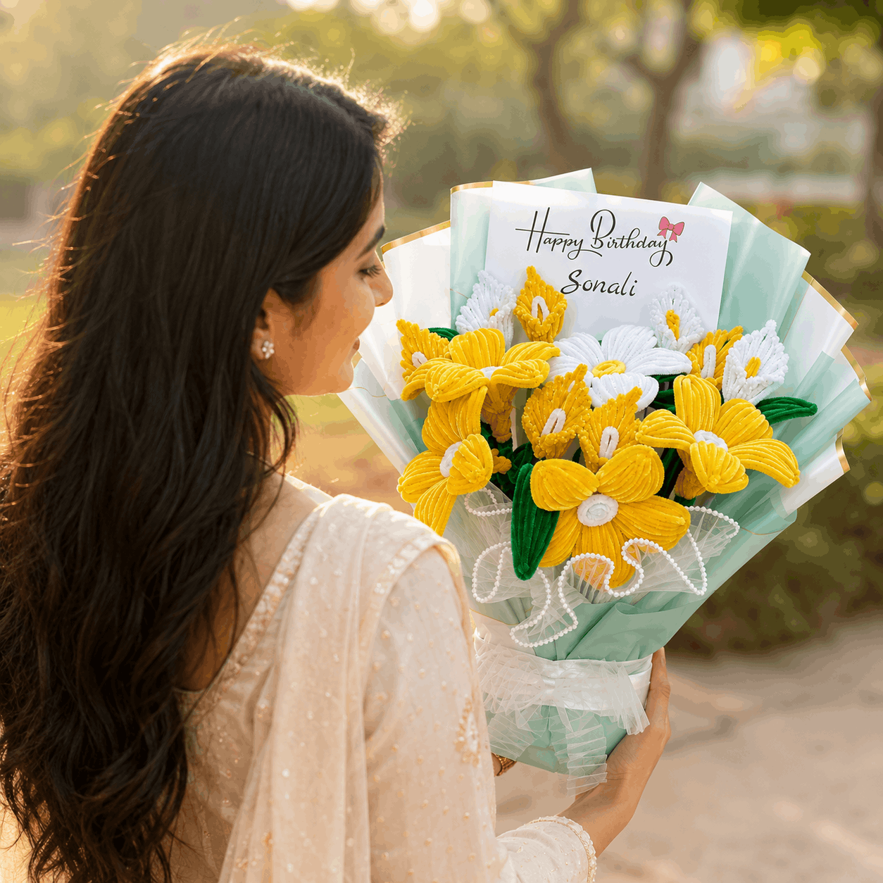 Personalized Birthday Flower Bouquet