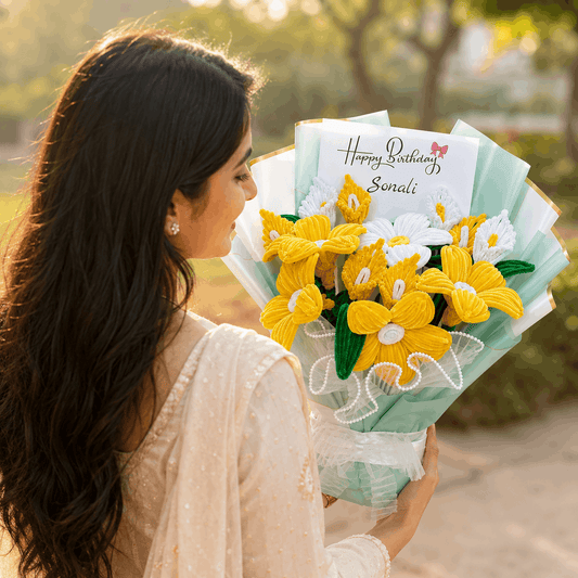 Personalized Birthday Flower Bouquet