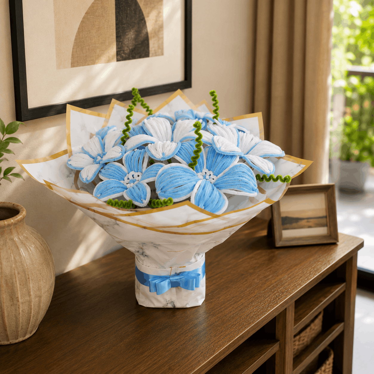 Beautiful Handcrafted Flower Bouquet For Dad