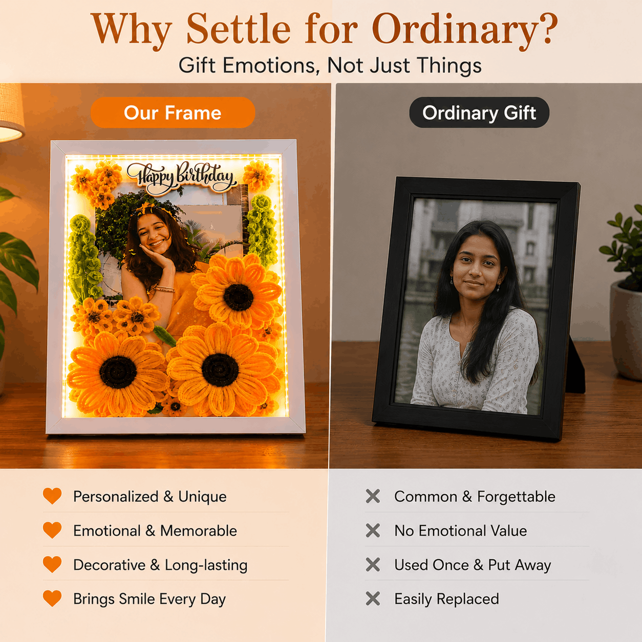 Beautiful Floral Frame For Birthday