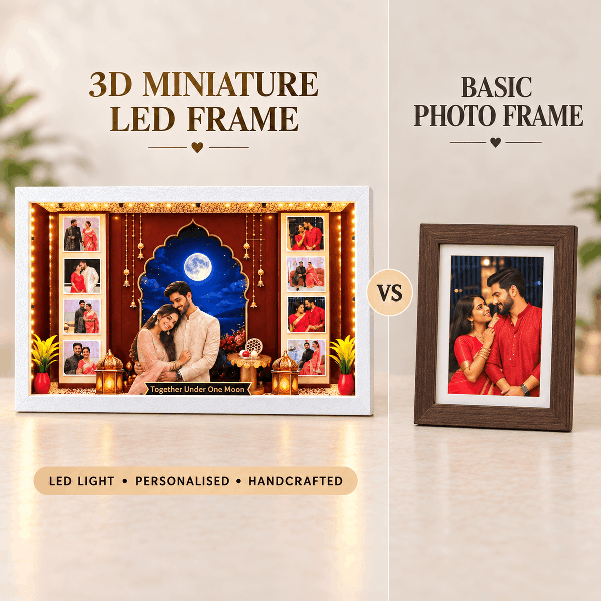 Stunning 3D Big Size Miniature Frame For Karwa Chauth