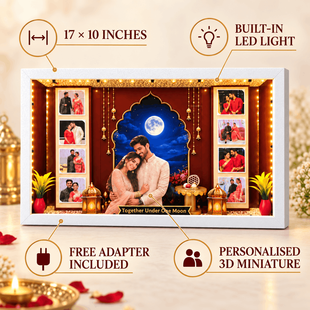 Stunning 3D Big Size Miniature Frame For Karwa Chauth