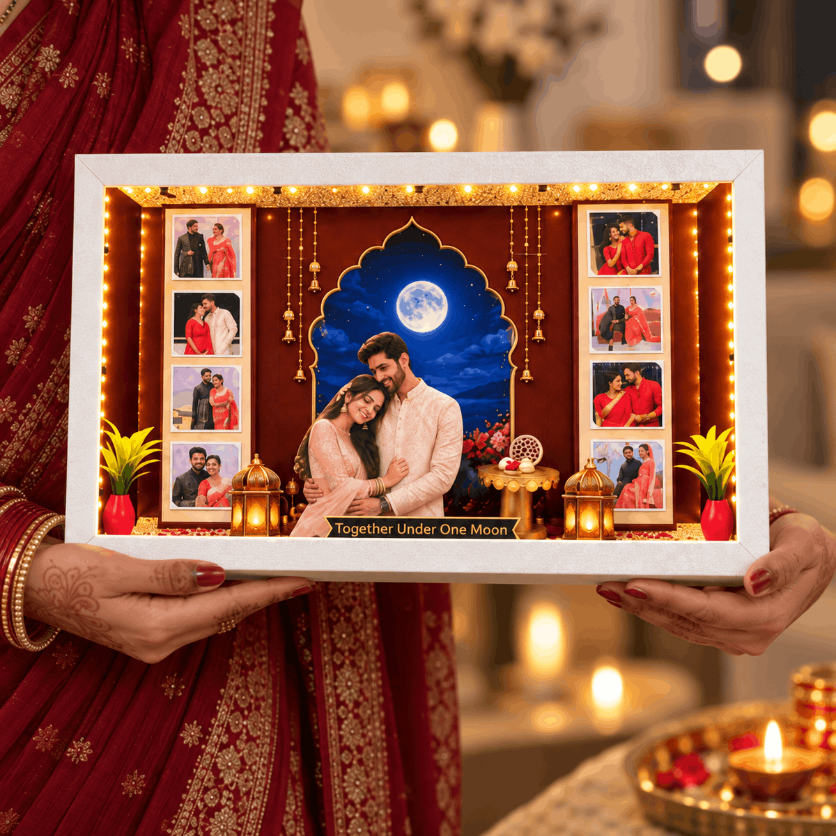 Stunning 3D Big Size Miniature Frame For Karwa Chauth