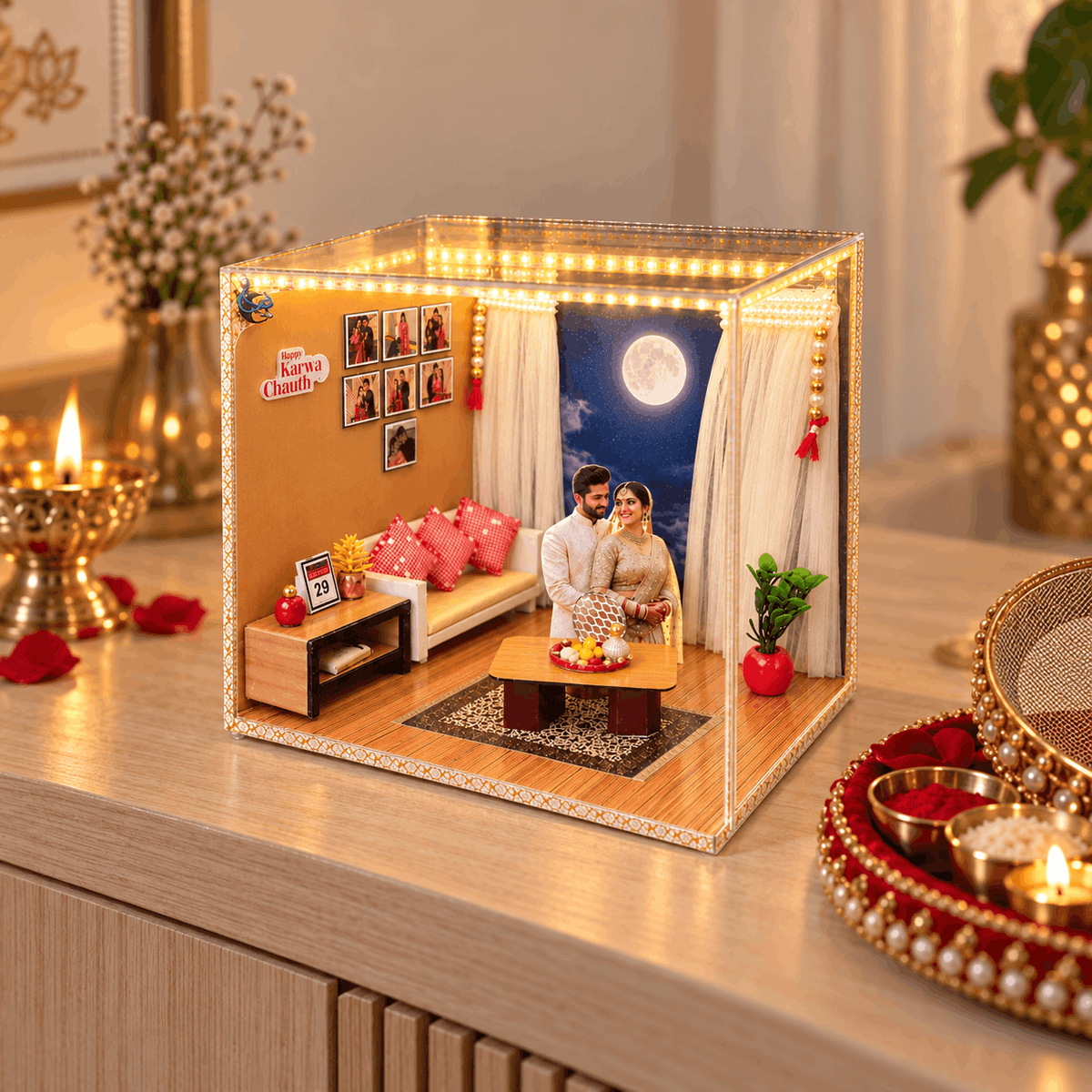 Beautiful Karwa Chauth Special Room Miniature