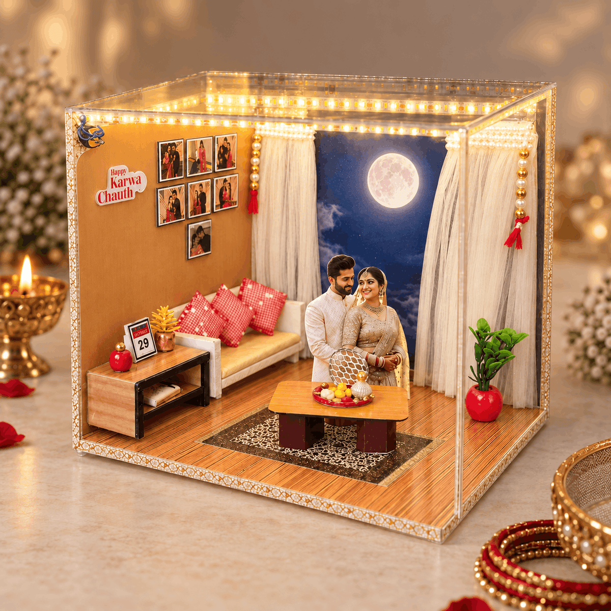 Beautiful Karwa Chauth Special Room Miniature