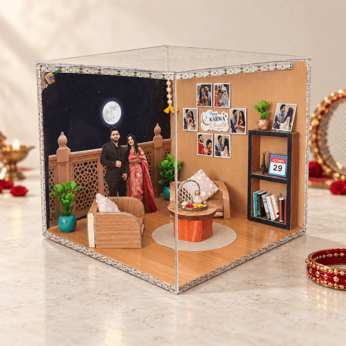 3D Room Miniature Frame For Karwa Chauth