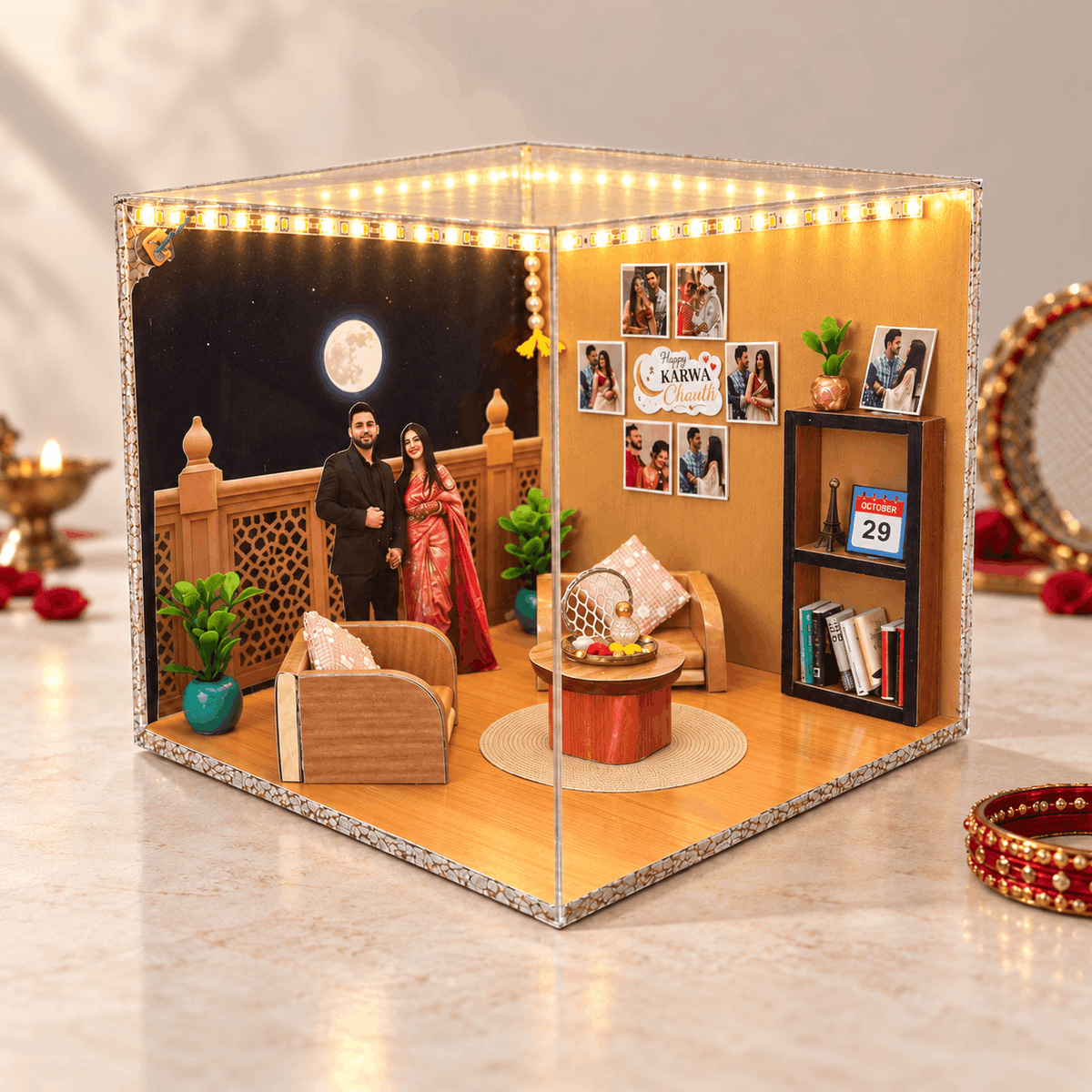 3D Room Miniature Frame For Karwa Chauth