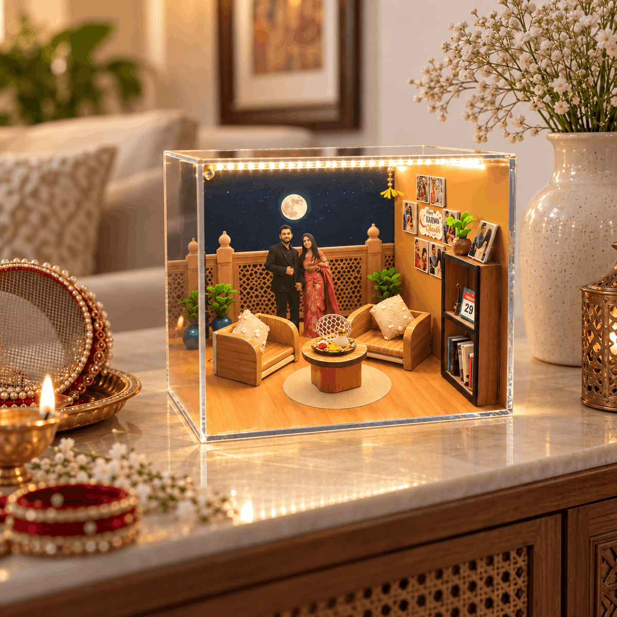3D Room Miniature Frame For Karwa Chauth