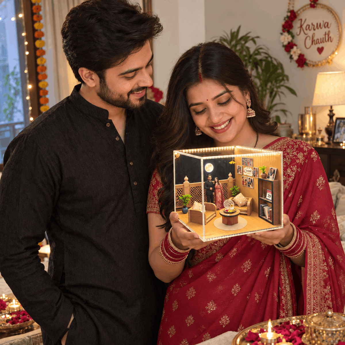 3D Room Miniature Frame For Karwa Chauth