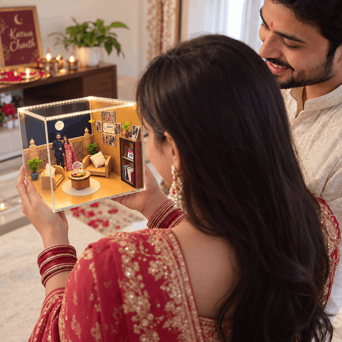 3D Room Miniature Frame For Karwa Chauth