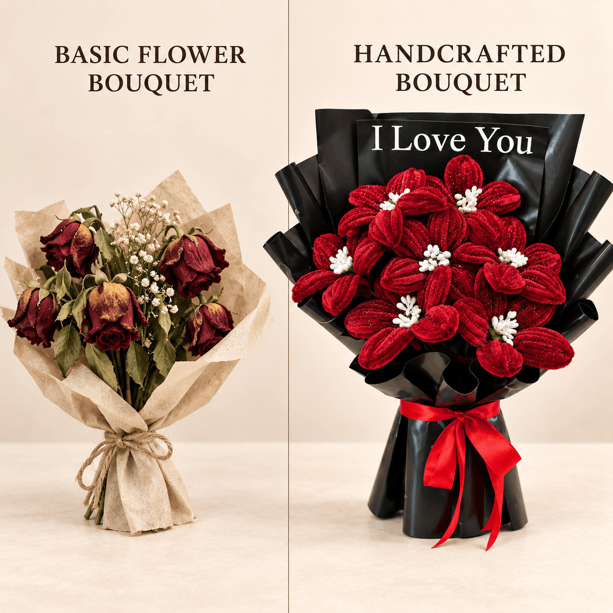 Beautiful Handcrafted Forever Flower Bouquet