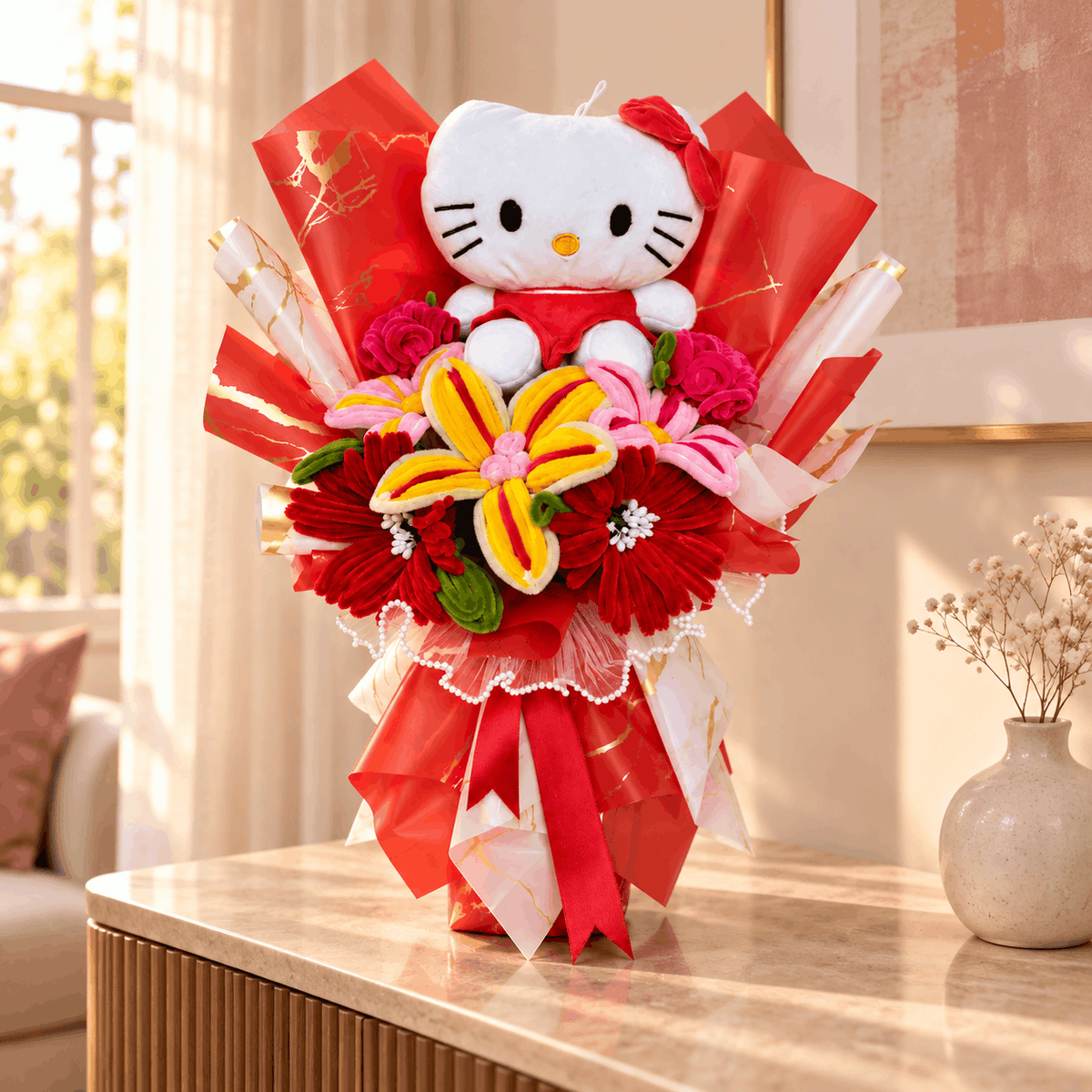 Hello Kitty Handcrafted Flower Bouquet