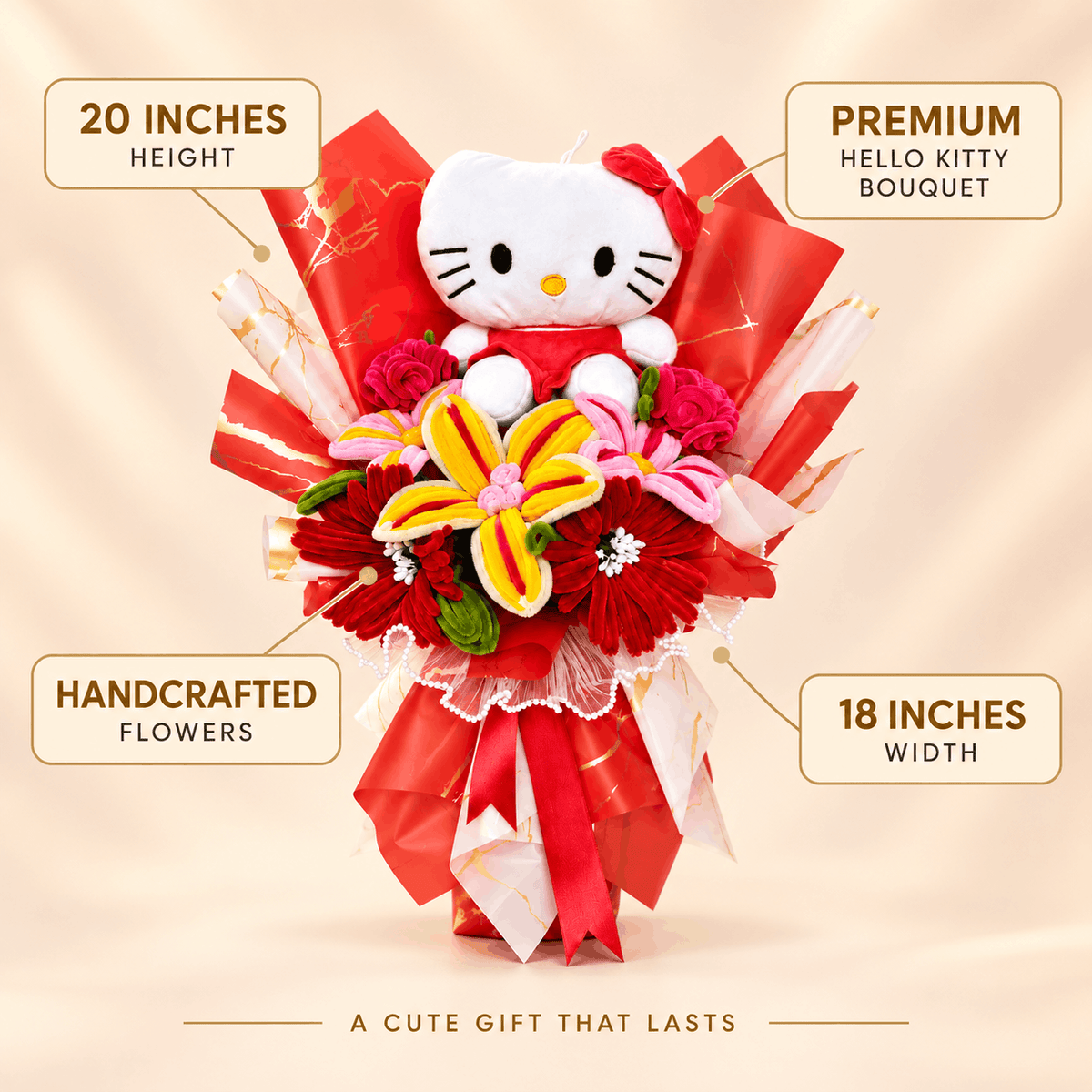 Hello Kitty Handcrafted Flower Bouquet