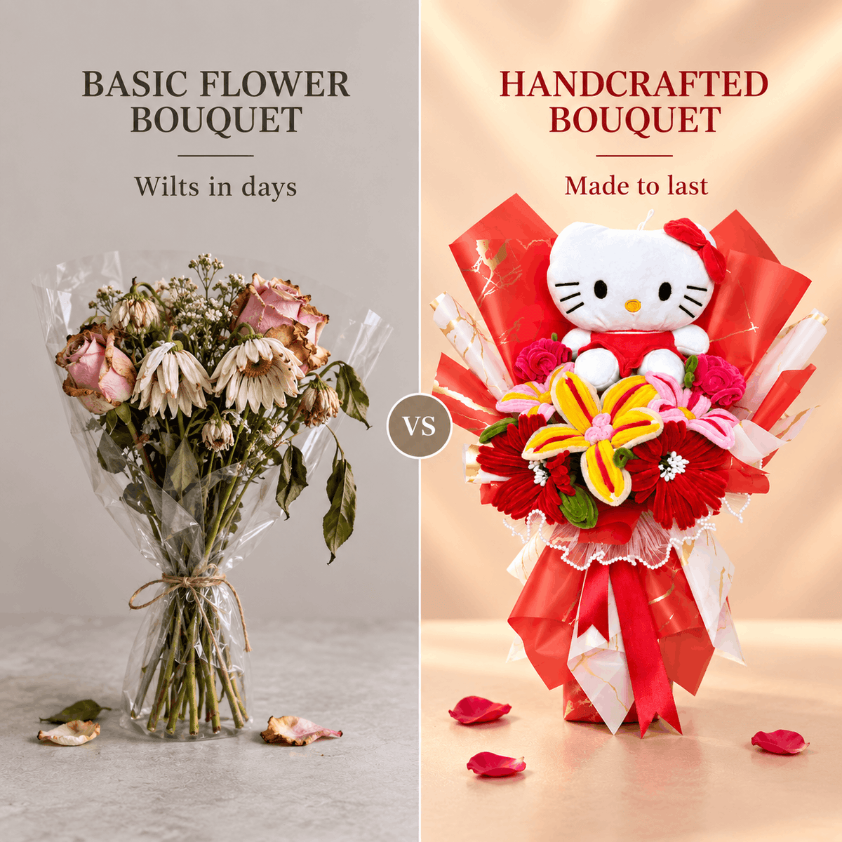 Hello Kitty Handcrafted Flower Bouquet