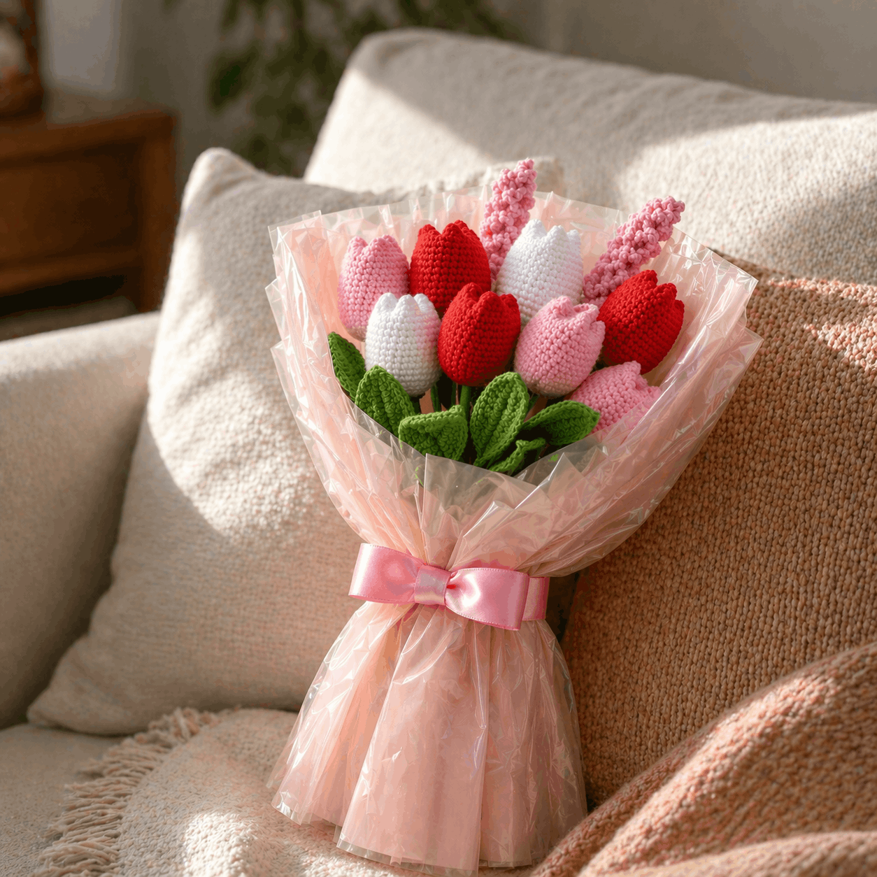 Beautiful Crochet Tulip Bouquet