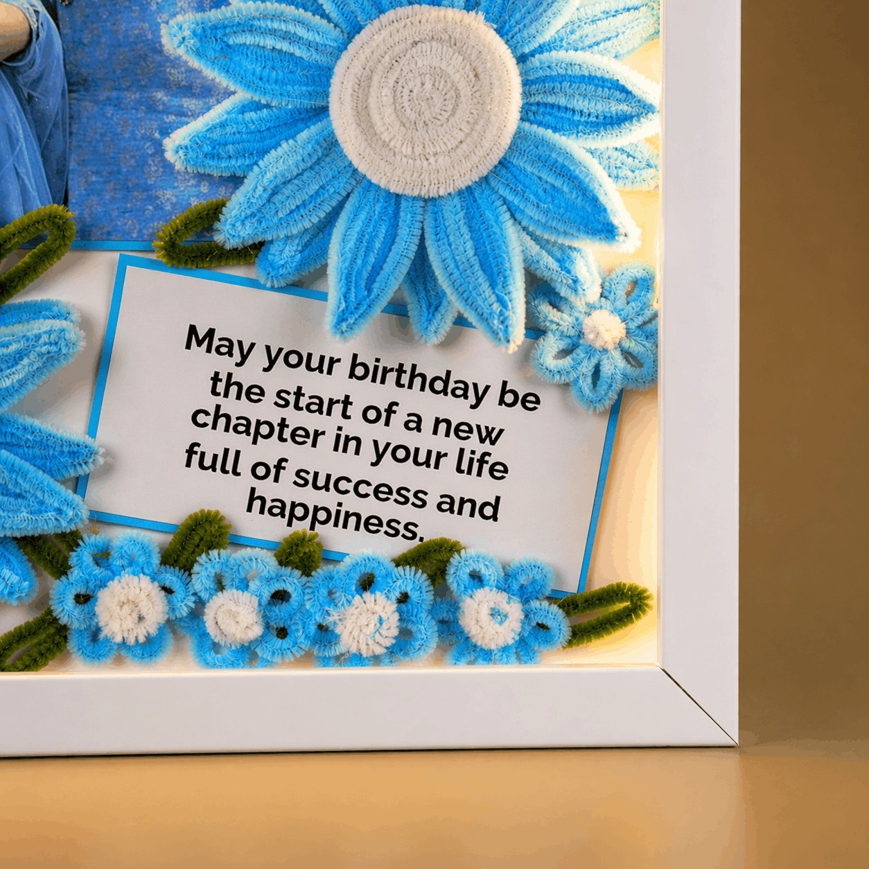 Floral LED Birthday Photo Frame