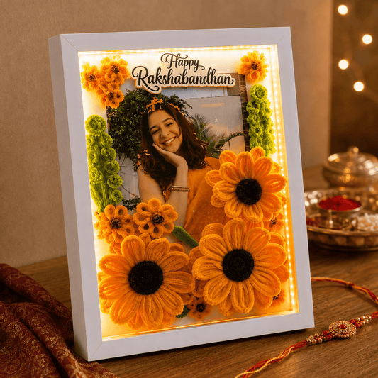 Beautiful Floral Frame For Raksha Bandhan
