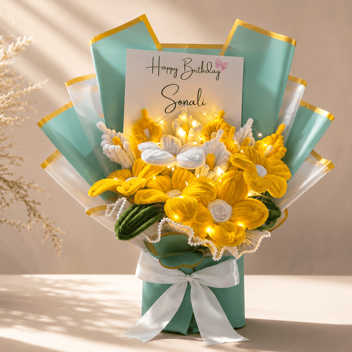 Personalized Birthday Flower Bouquet