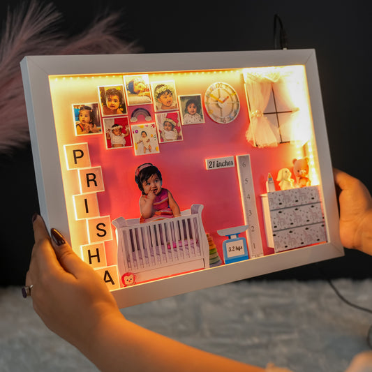 Personalized Newborn Baby LED Frame