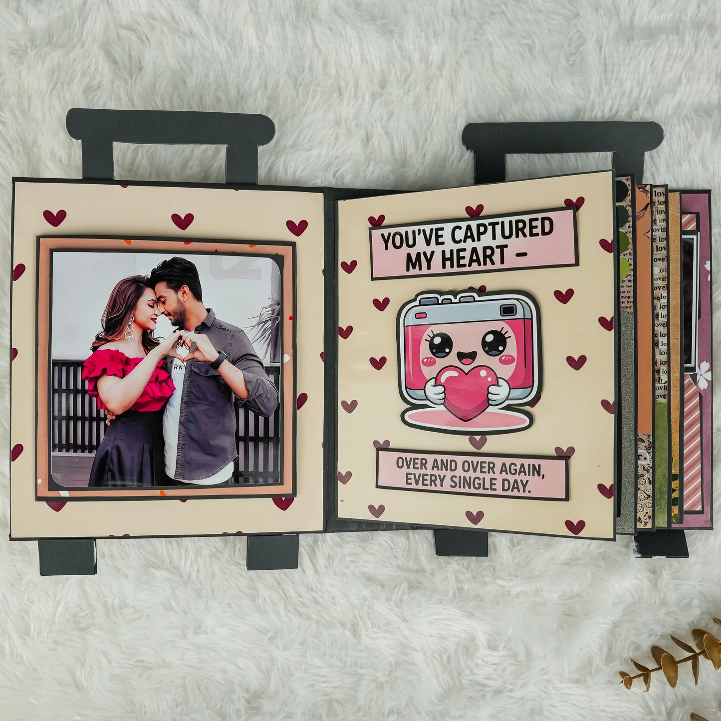 Suitcase-Style Scratch-Reveal Photo Album