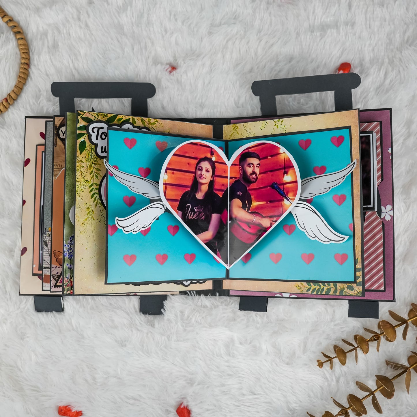Suitcase-Style Scratch-Reveal Photo Album