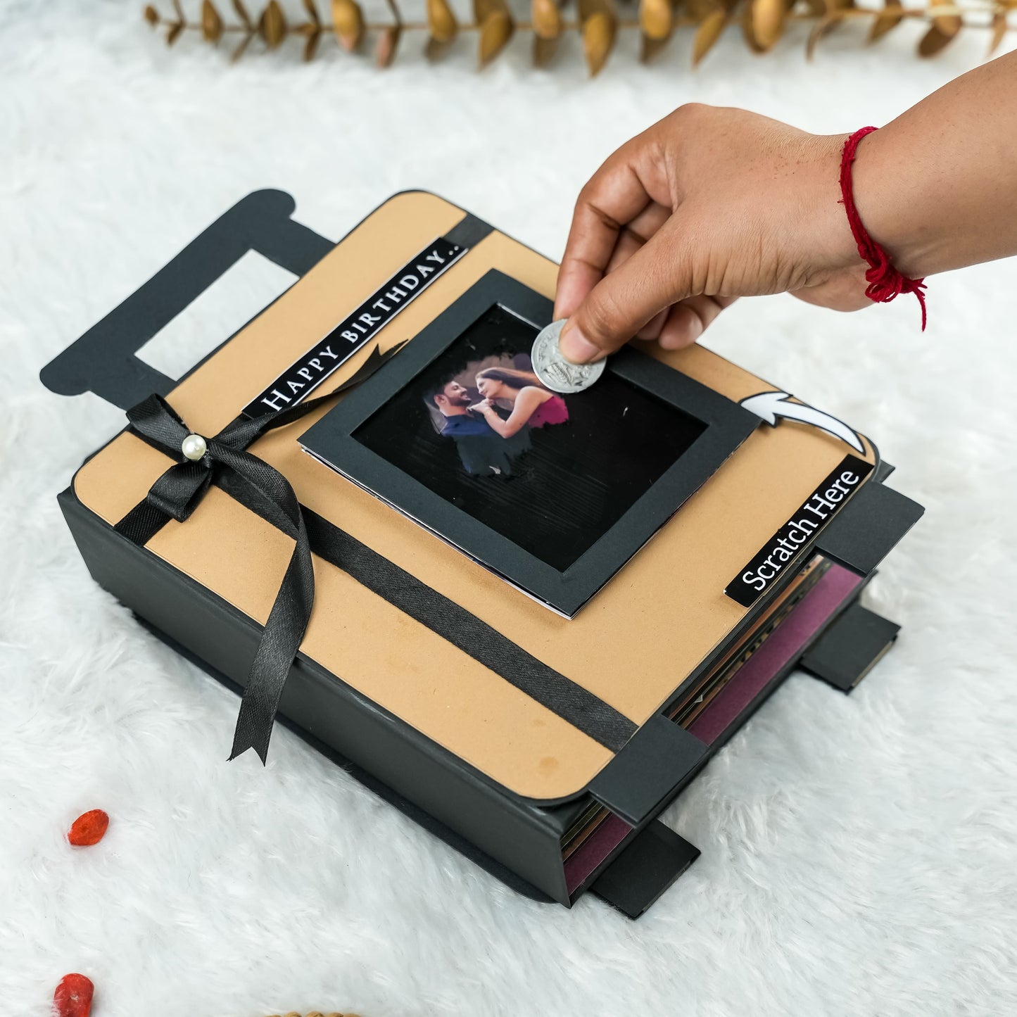 Suitcase-Style Scratch-Reveal Photo Album