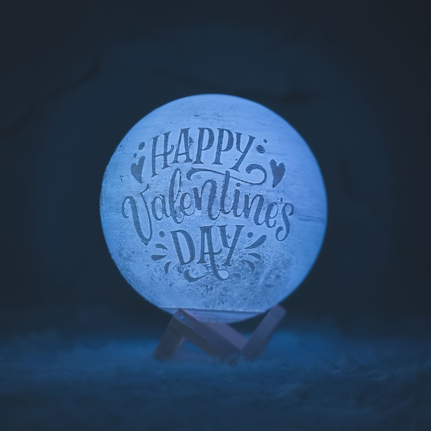 Valentine 3D Photo Moon Lamp