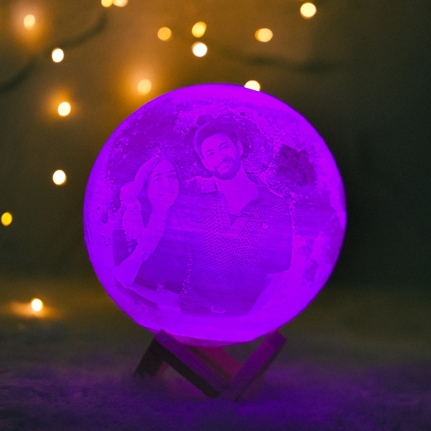 Valentine 3D Photo Moon Lamp