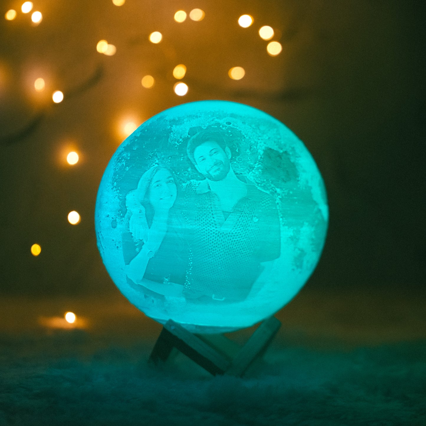 Valentine 3D Photo Moon Lamp