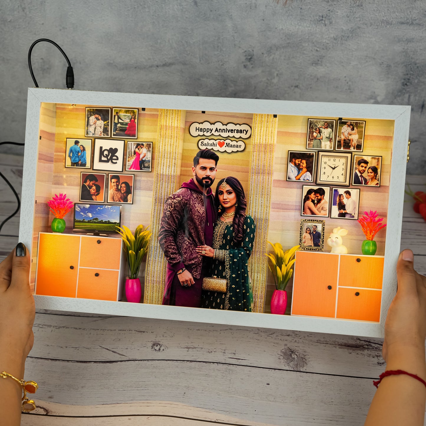 Stunning Anniversary LED Miniature Frame