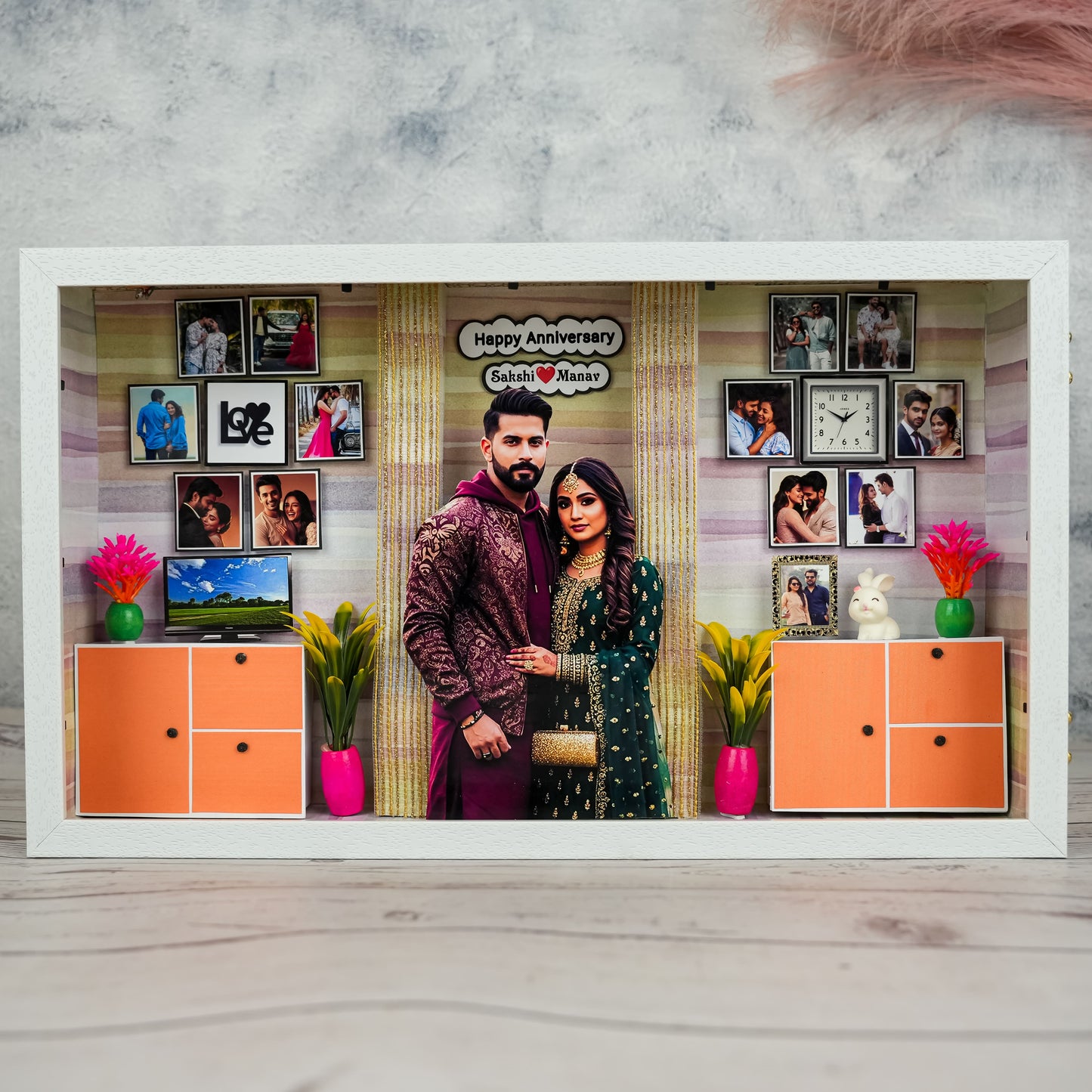 Stunning Anniversary LED Miniature Frame