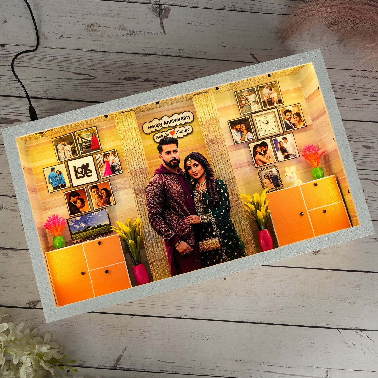 Stunning Anniversary LED Miniature Frame