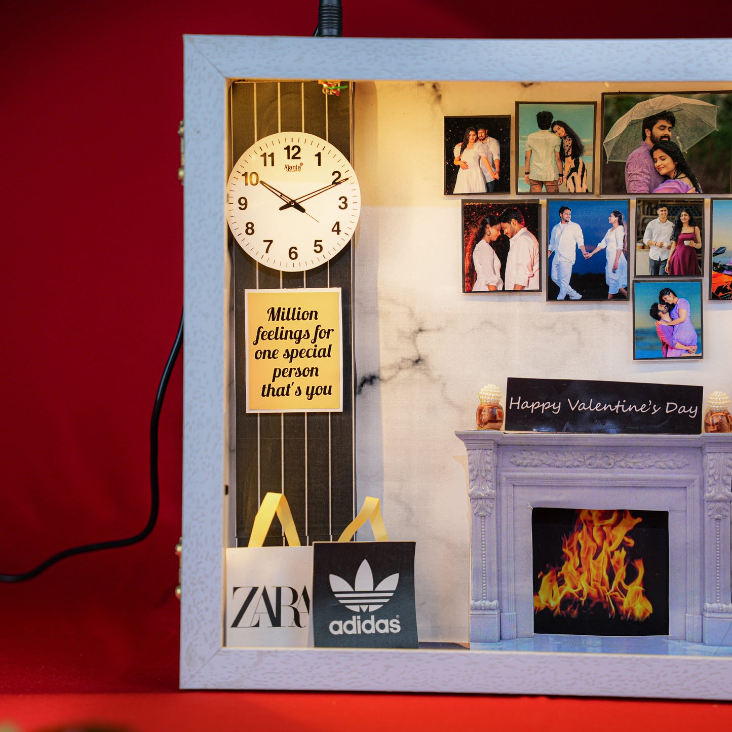 3D Valentine Miniature Frame With LED